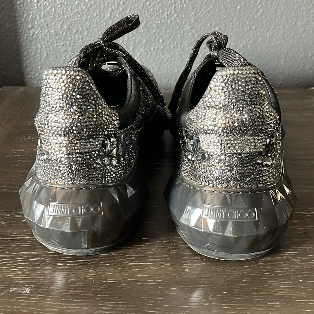 Authentic Jimmy Choo Diamond Crystal Embellished Sneakers - Picture 7 of 12